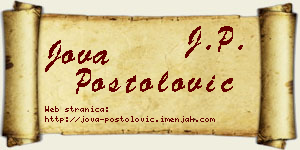 Jova Postolović vizit kartica